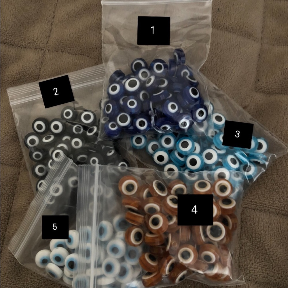 COLORFUL EVIL EYE RINGS! SWIPE➡️/READ BELOW⬇️ - Picture 2 of 6